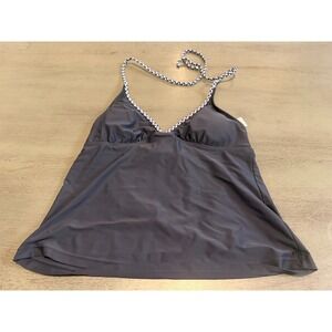 blue halter MOSSIMO  swimsuit top tankini size large